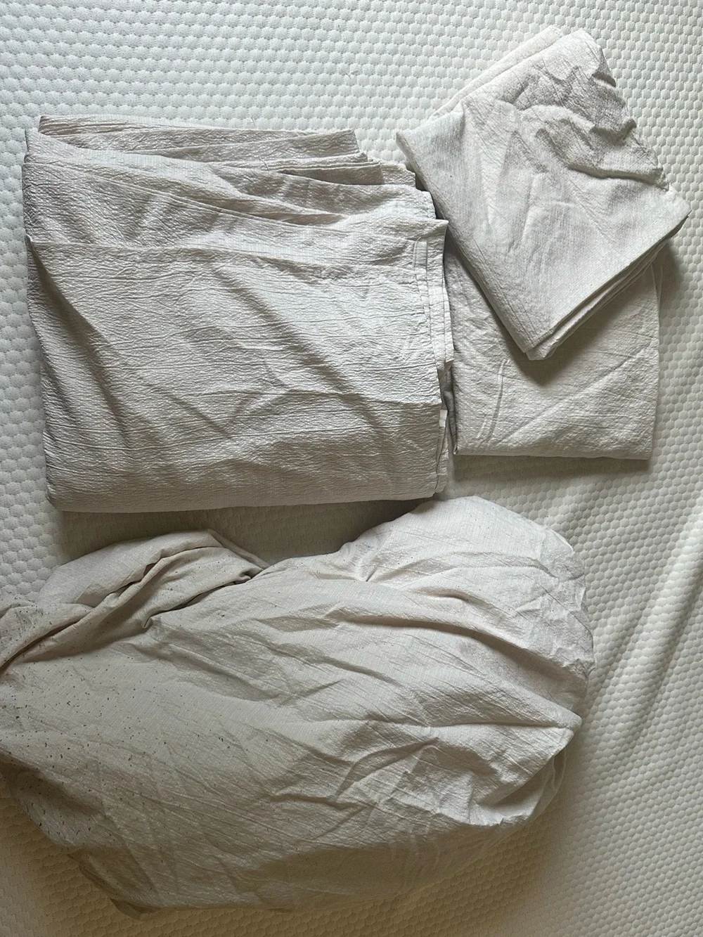 Linen Neutral Cream King Sheets